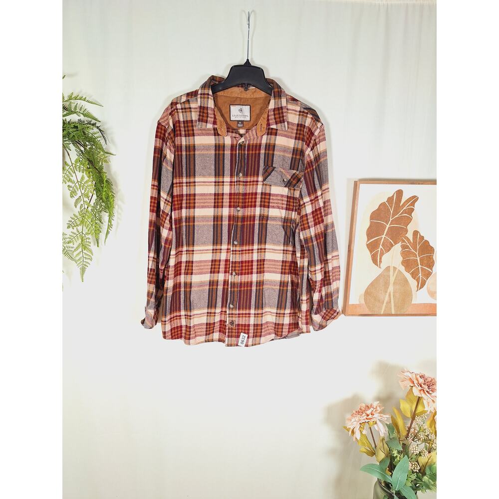 Legendary Whitetails Men's Plaid Flannel Long-Sleeved Button-Up Shirt XL